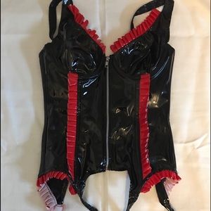 Shiny latex look corset